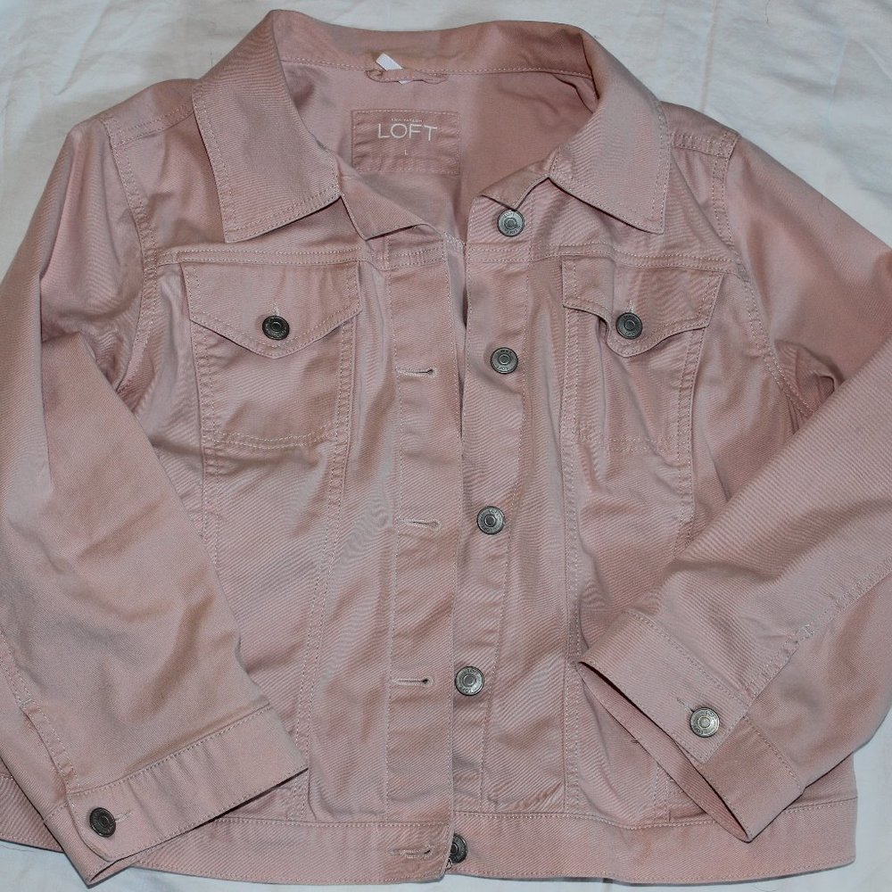 Loft Dusty Rose Denim Jacket